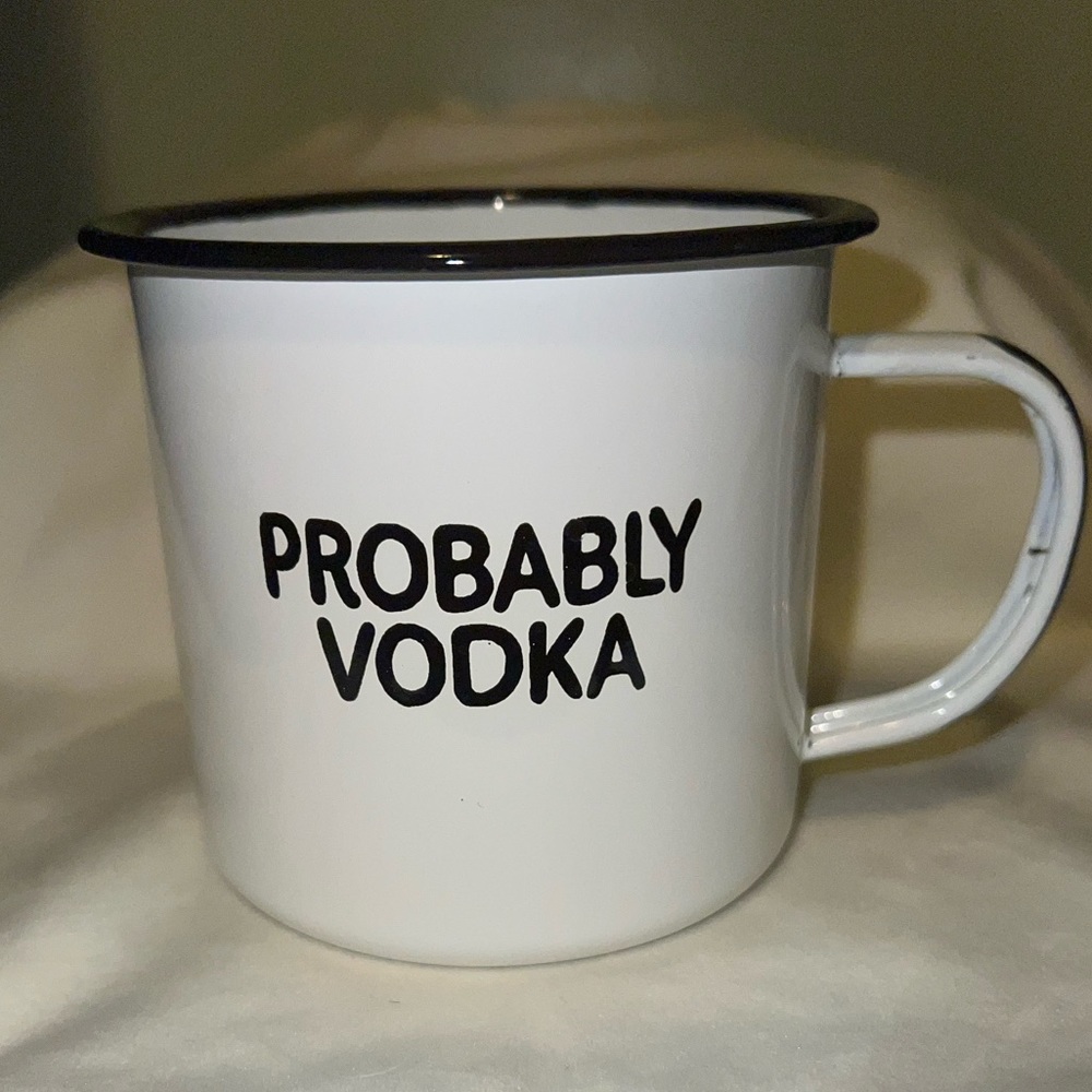 Swag Brewery PROBABLY VODKA | Enamel"Coffee" Mug